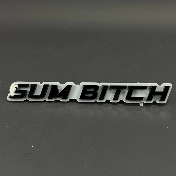 1PC SUM BITCH 3D Acrylic Badge - Car Truck Emblem Fender Tailgate Trunk Sticker