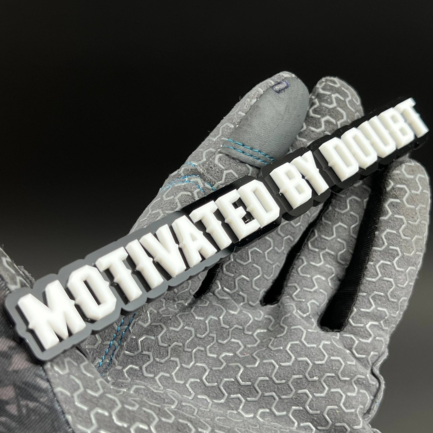 1PC MOTIVATED BY DOUBT 3D Acrylic Badge - Car Truck Emblem Fender Sticker