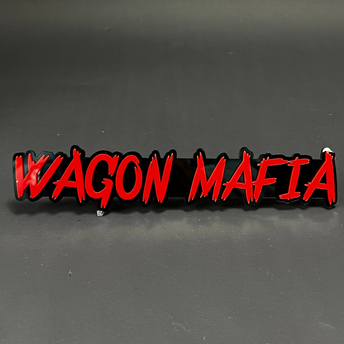 1PC WAGON MAFIA 3D Acrylic Badge - Car Truck Emblem Fender Sticker