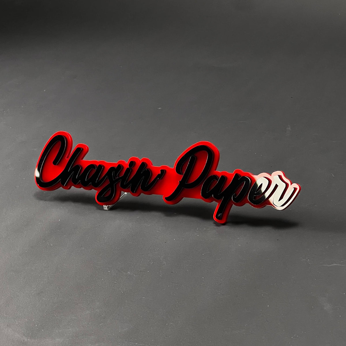 1PC Chasin Paper 3D Acrylic Badge - Car Truck Emblem Fender Sticker