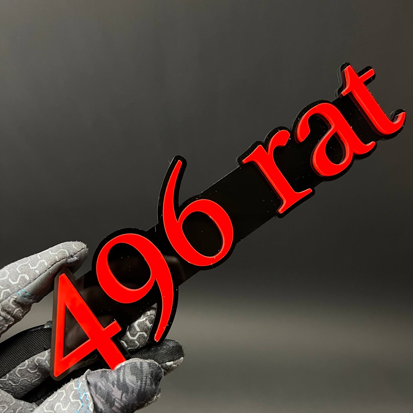1PC 496 rat 3D Acrylic Badge - Car Truck Emblem Fender Tailgate Trunk Sticker