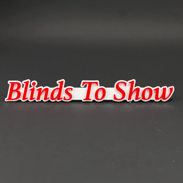 1PC Blinds To Show 3D Acrylic Badge - Car Truck Emblem Fender Sticker