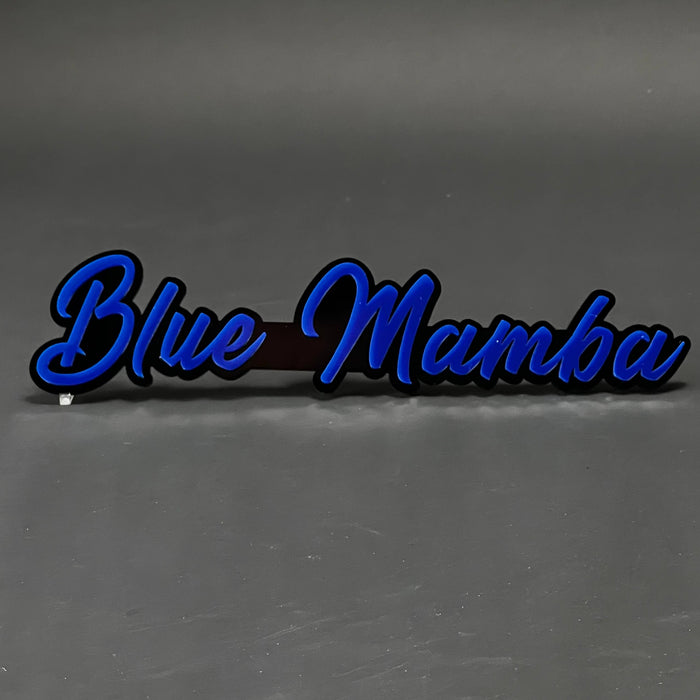 1PC Blue Mamba 3D Acrylic Badge - Car Truck Emblem Fender Tailgate Trunk Sticker