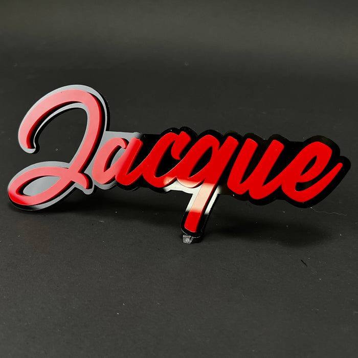 1PC Jacque 3D Acrylic Badge - Car Truck Emblem Fender Tailgate Trunk Sticker