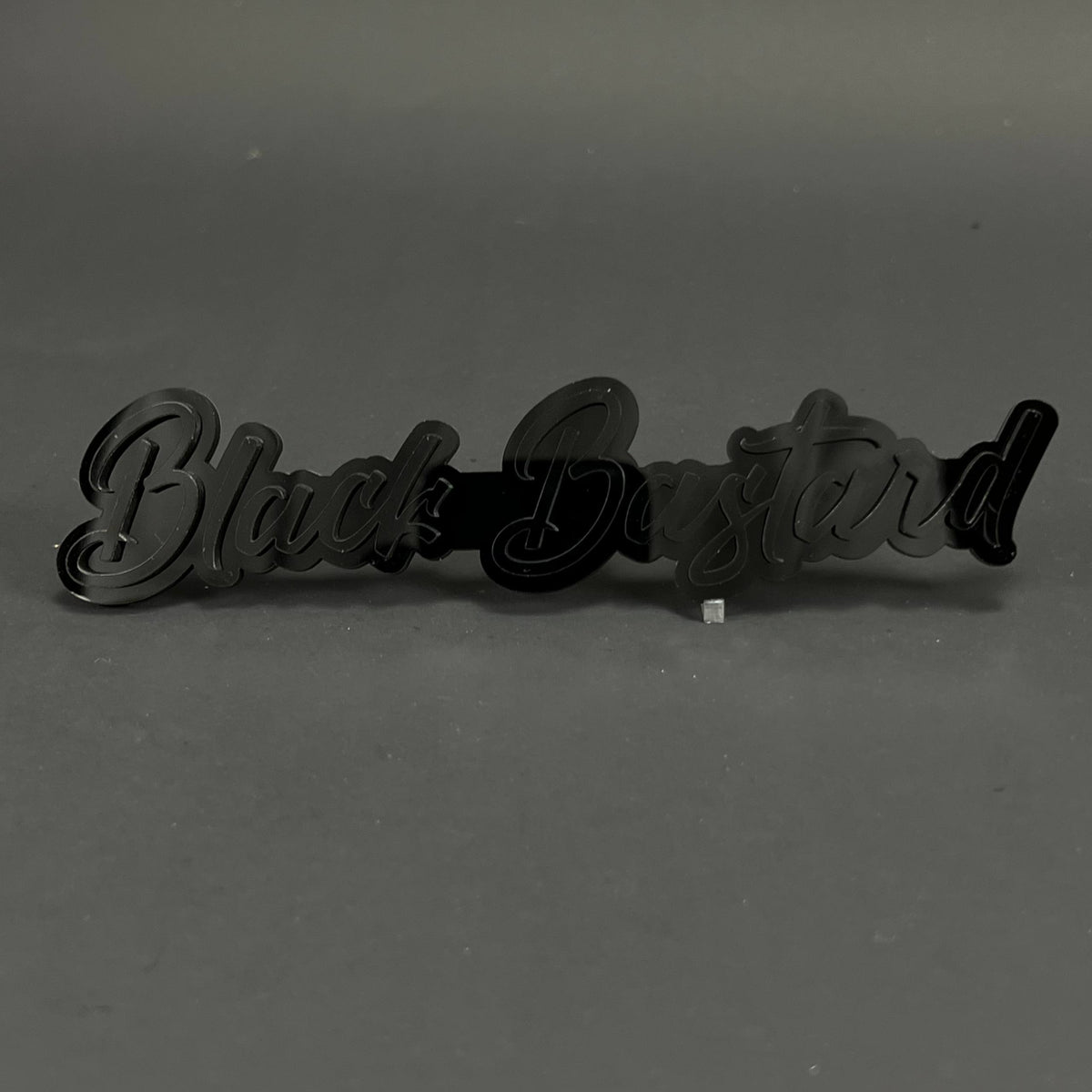 1PC Black Bastard 3D Acrylic Badge - Car Truck Emblem Fender Sticker