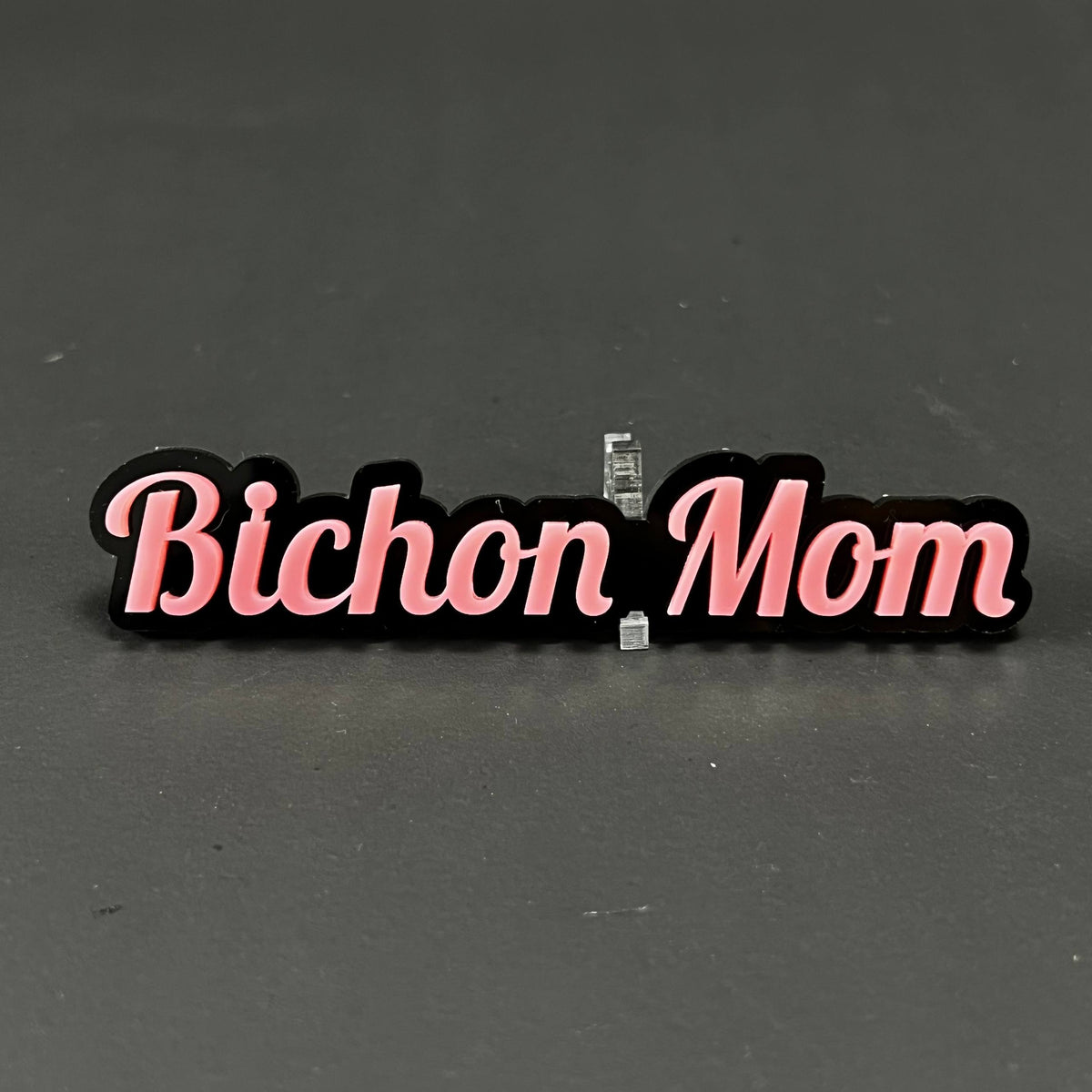 1PC Bichon Mom 3D Acrylic Badge - Car Truck Emblem Fender Tailgate Trunk Sticker