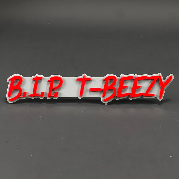 1PC B.I.P. T-BEEZY 3D Acrylic Badge - Car Truck Emblem Fender Sticker