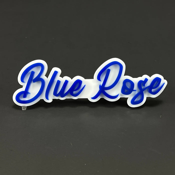 1PC Blue Rose 3D Acrylic Badge - Car Truck Emblem Fender Tailgate Trunk Sticker