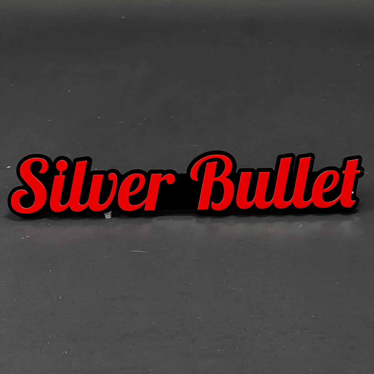 1PC Silver Bullet 3D Acrylic Badge - Car Truck Emblem Fender Sticker