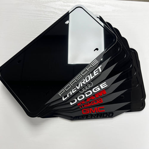 Custom Car Logo Plate Frame, Any Brand - Acrylic License Plate Frame