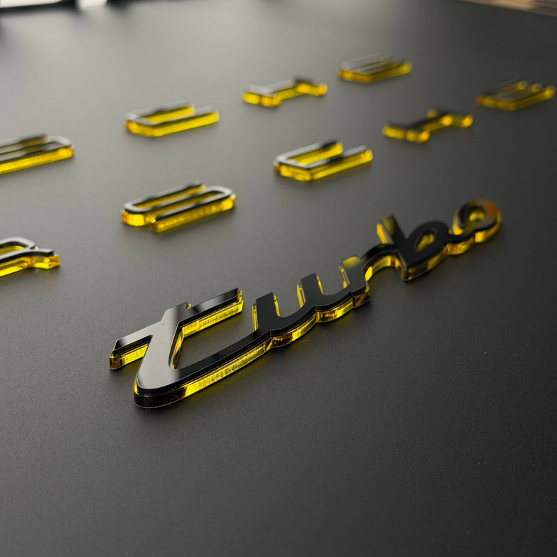 Porsche Rear Badges: One Script per Piece