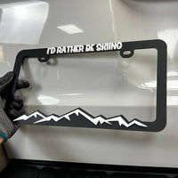 1PC I'D RATHER BE SKIING 3D Acrylic Badge - Car Truck Emblem Fender Sticker