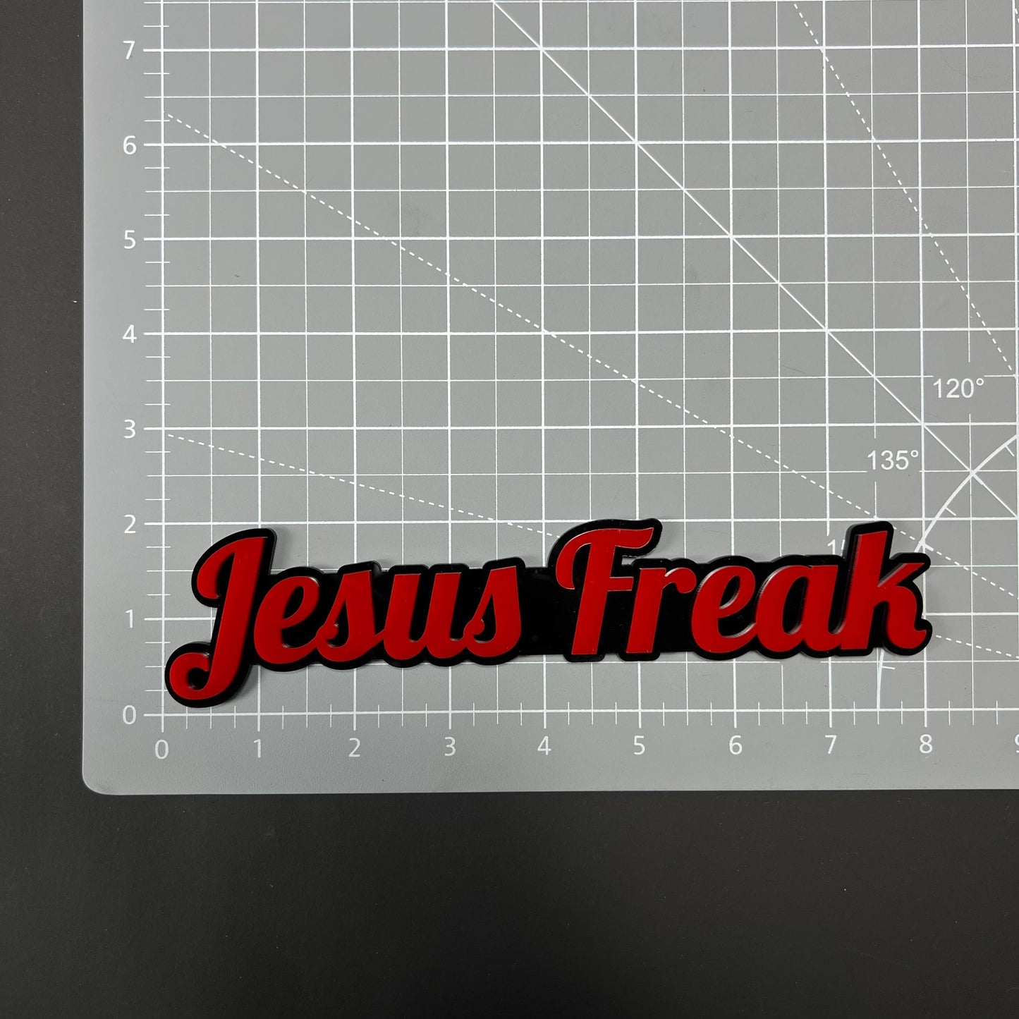 1PC Jesus Freak 3D Acrylic Badge - Car Truck Emblem Fender Sticker