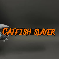 1PC CATFISH SLAYER 3D Acrylic Badge - Car Truck Emblem Fender Sticker
