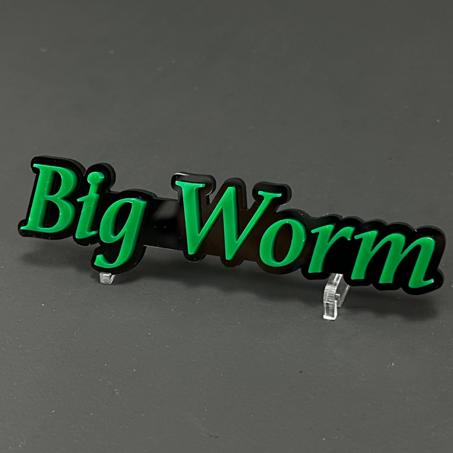 1PC Big Worm 3D Acrylic Badge - Car Truck Emblem Fender Tailgate Trunk Sticker