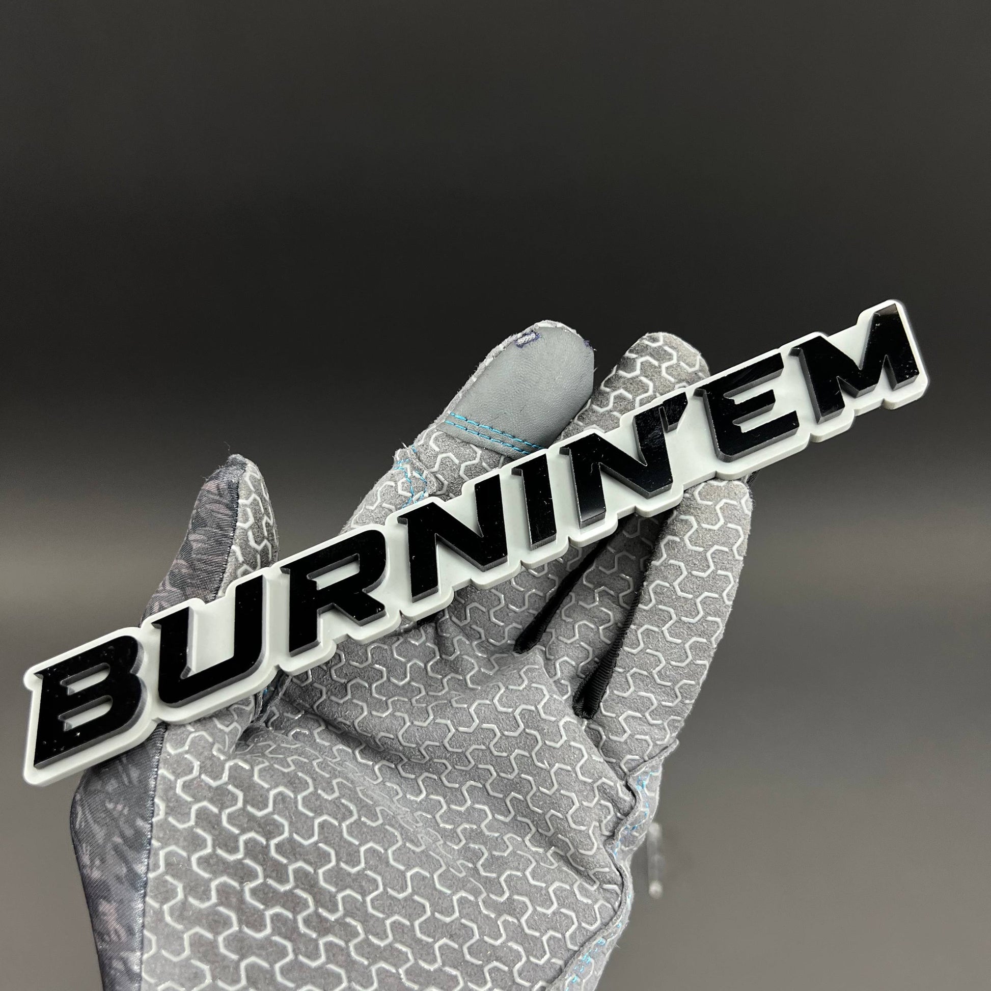 1PC BURNIN'EM 3D Acrylic Badge - Car Truck Emblem Fender Tailgate Trunk Sticker