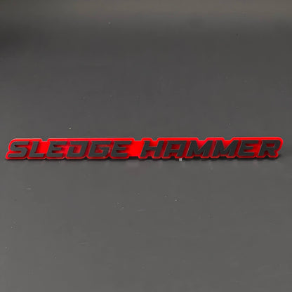1PC SLEDGE HAMMER 3D Acrylic Badge - Car Truck Emblem Fender Sticker