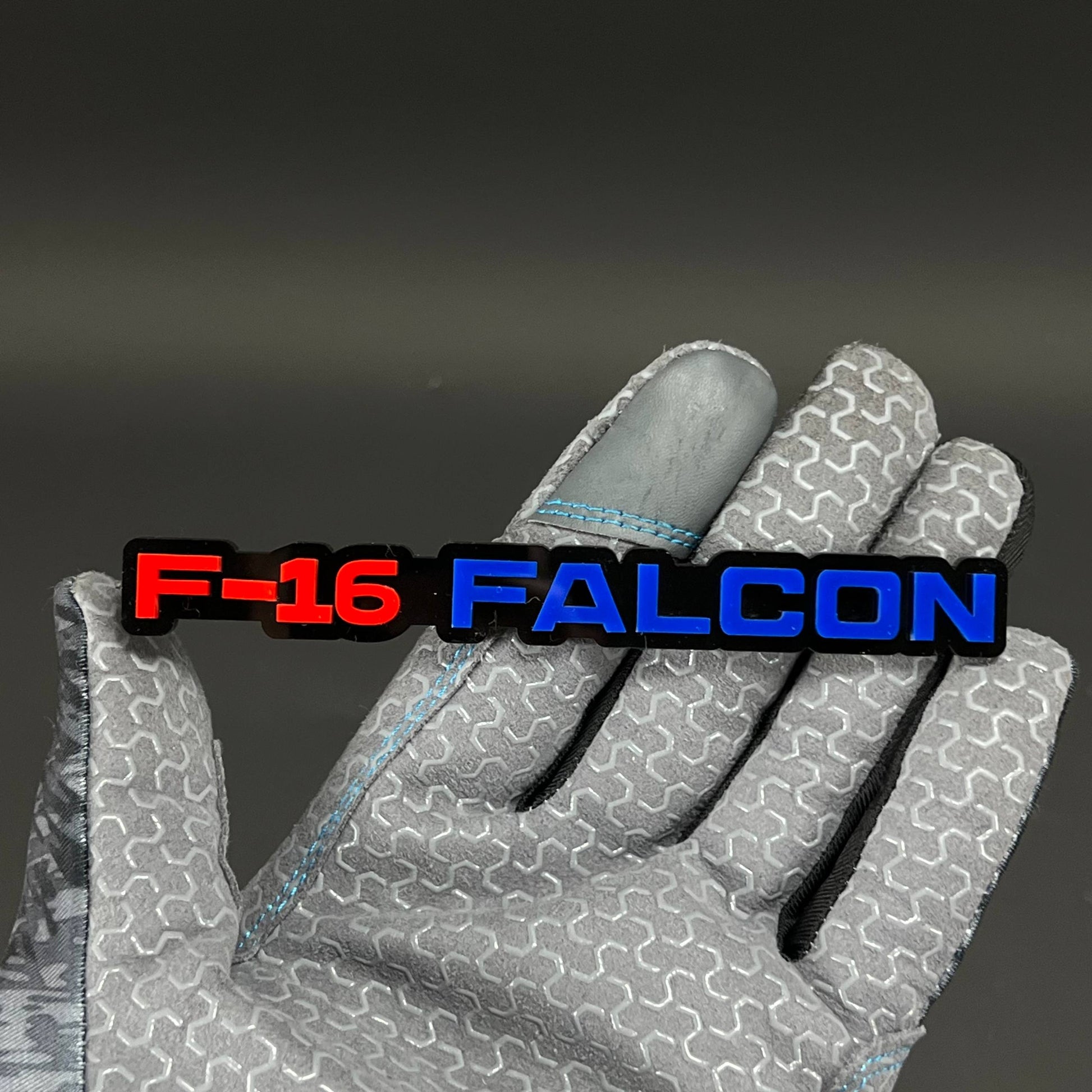 1PC F-16 FALCON 3D Acrylic Badge - Car Truck Emblem Fender Sticker