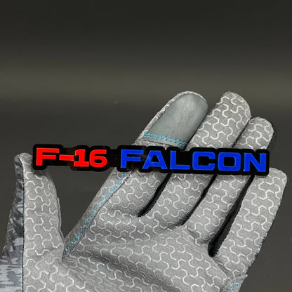 1PC F-16 FALCON 3D Acrylic Badge - Car Truck Emblem Fender Sticker