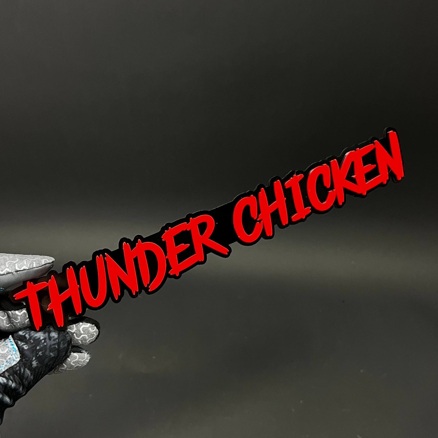 1PC THUNDER CHICKEN 3D Acrylic Badge - Car Truck Emblem Fender Sticker