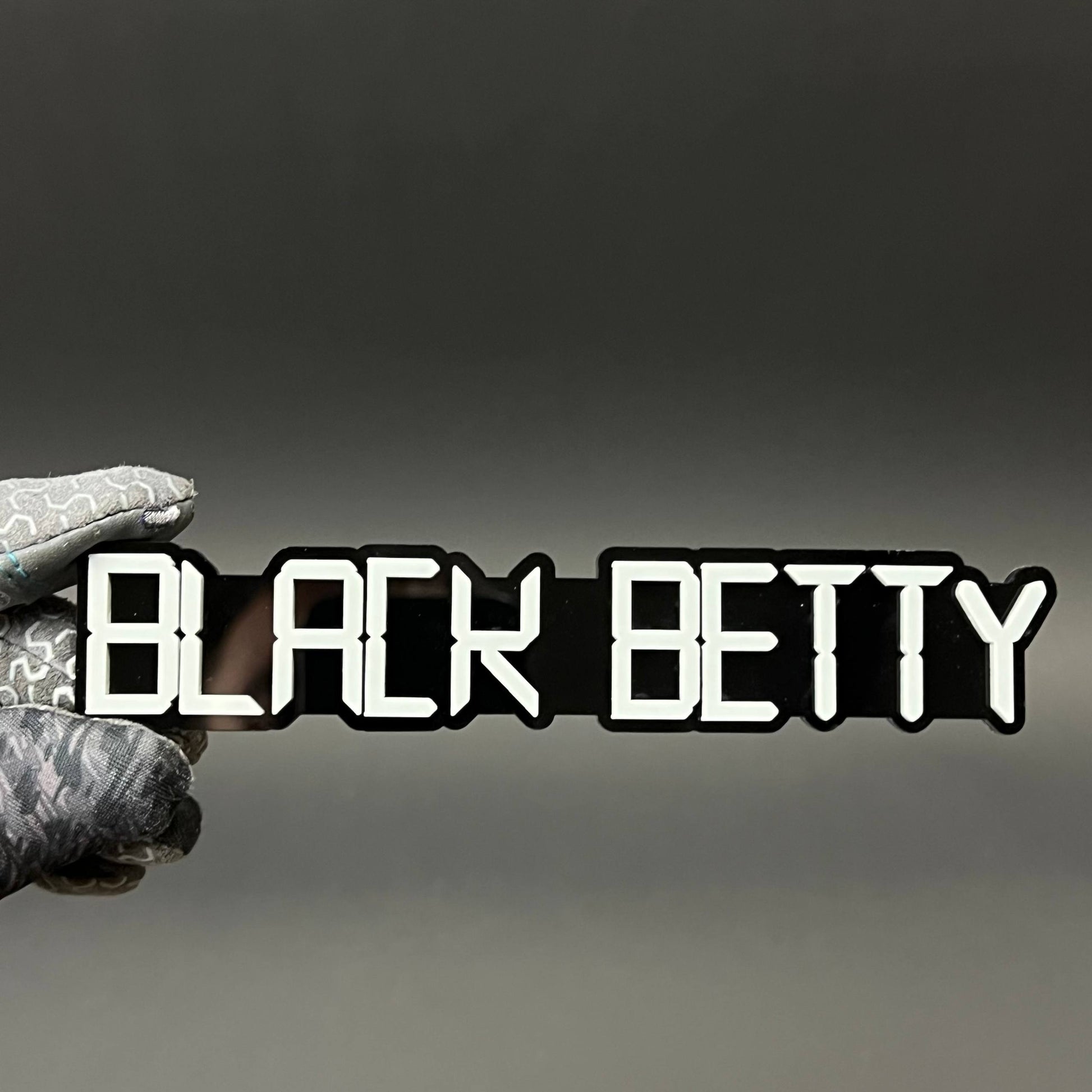 1PC BLACK BETTY 3D Acrylic Badge - Car Truck Emblem Fender Sticker