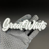 1PC Great White 3D Acrylic Badge - Car Truck Emblem Fender Sticker
