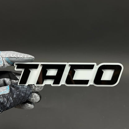 1PC TACO 3D Acrylic Badge - Car Truck Emblem Fender Tailgate Trunk Sticker