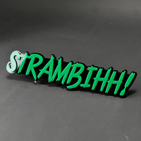1PC STRAMBIHH! 3D Acrylic Badge - Car Truck Emblem Fender Tailgate Trunk Sticker