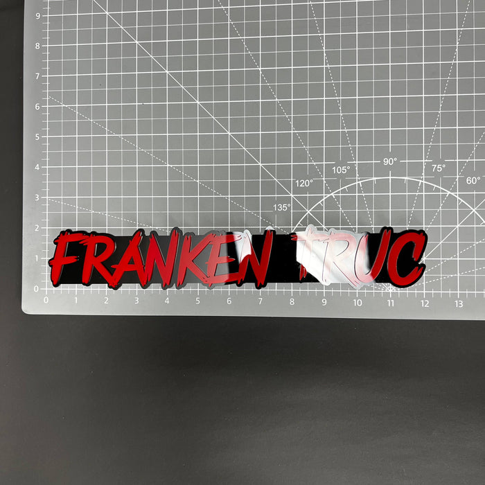 1PC FRANKEN TRUC 3D Acrylic Badge - Car Truck Emblem Fender Sticker