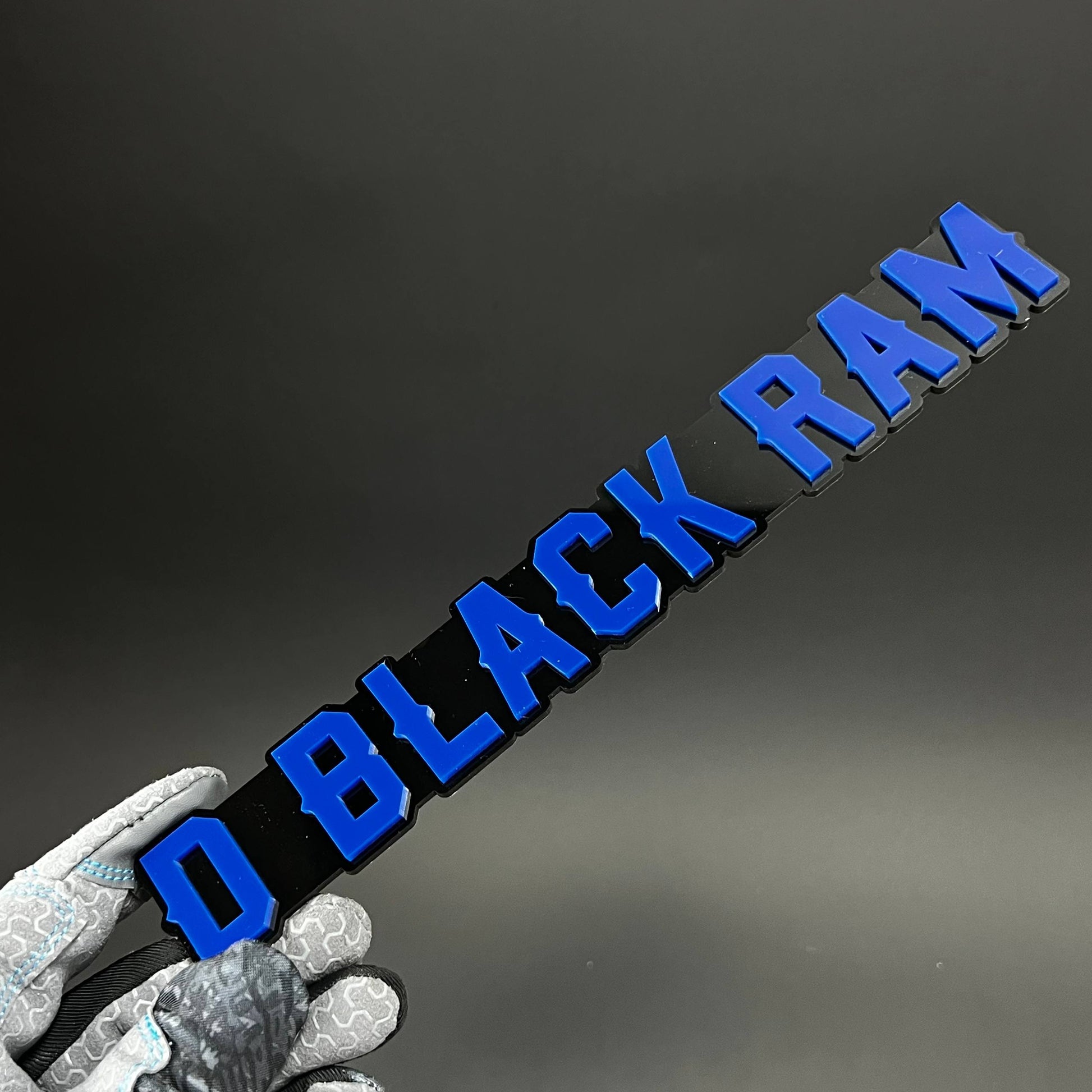 1PC Q BLACK RAM 3D Acrylic Badge - Car Truck Emblem Fender Sticker