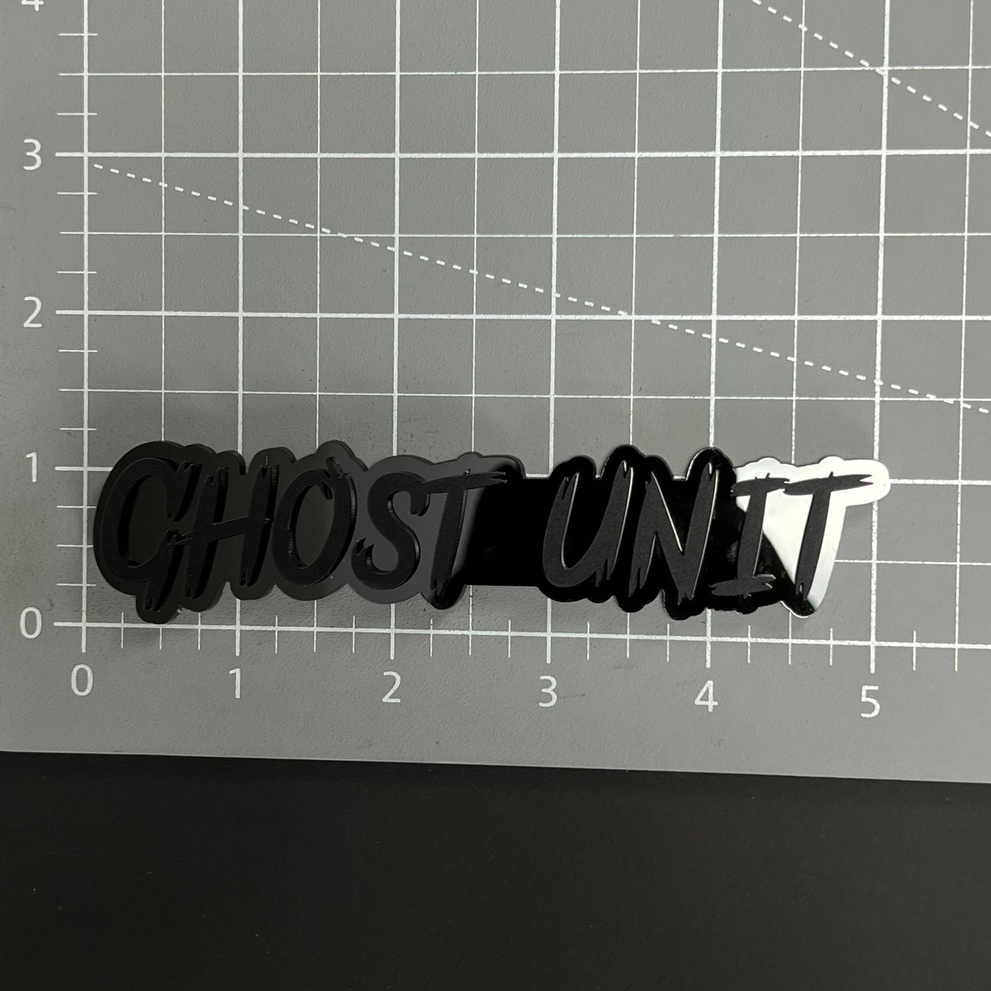 1PC GHOST UNIT 3D Acrylic Badge - Car Truck Emblem Fender Tailgate Trunk Sticker
