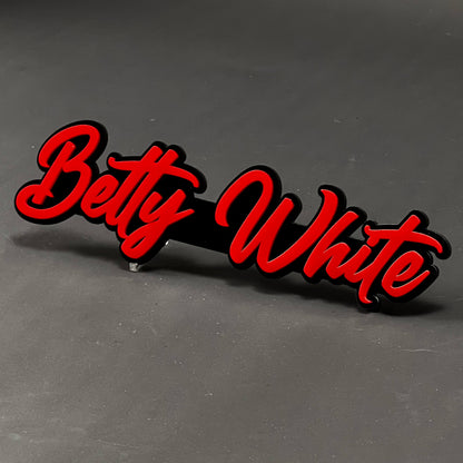 1PC Betty White 3D Acrylic Badge - Car Truck Emblem Fender Sticker