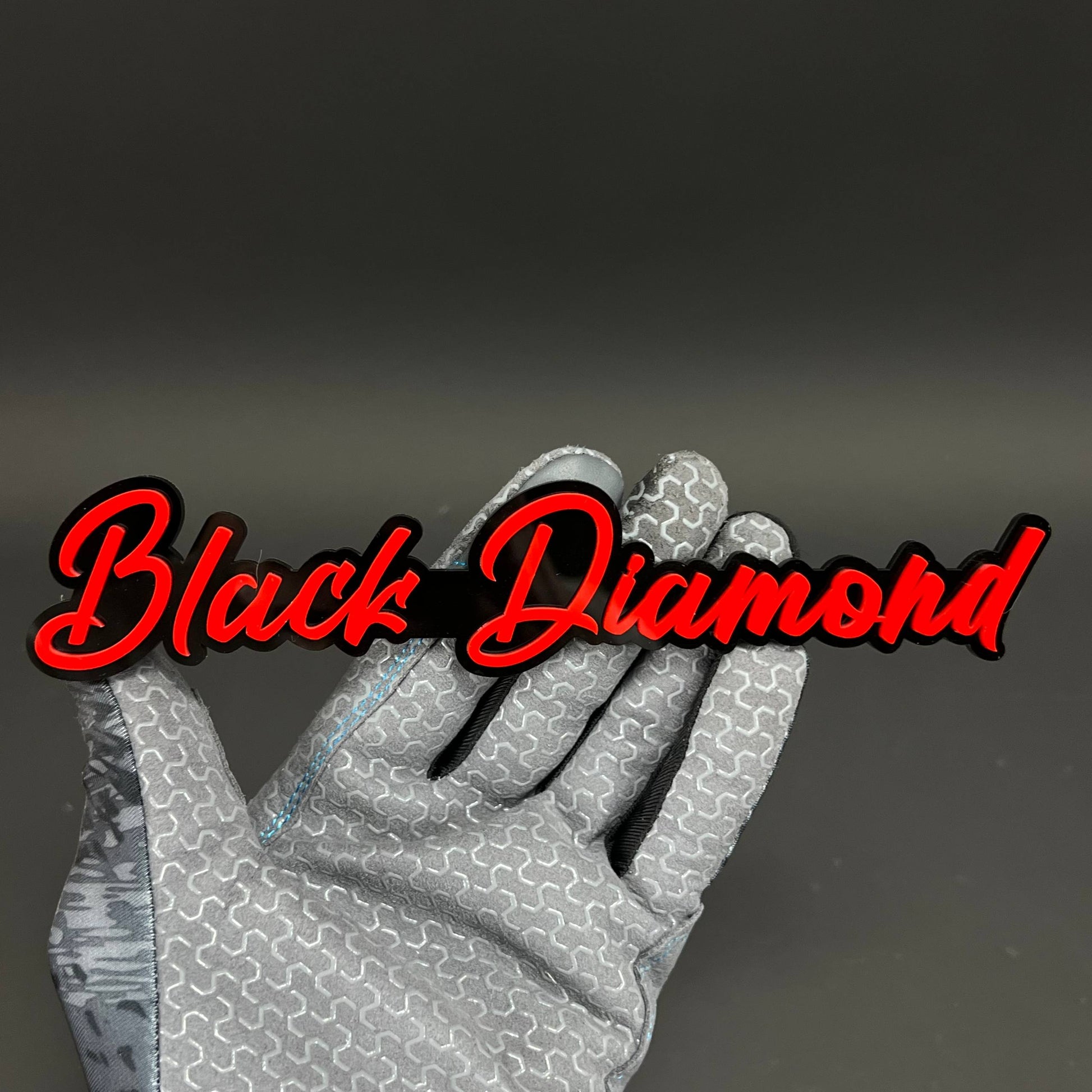 1PC Black Diamond 3D Acrylic Badge - Car Truck Emblem Fender Sticker