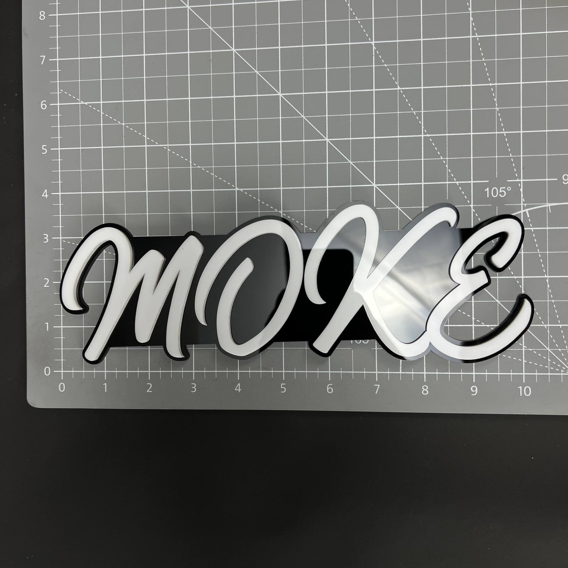 1PC MOKE 3D Acrylic Badge - Car Truck Emblem Fender Tailgate Trunk Sticker
