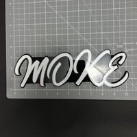 1PC MOKE 3D Acrylic Badge - Car Truck Emblem Fender Tailgate Trunk Sticker