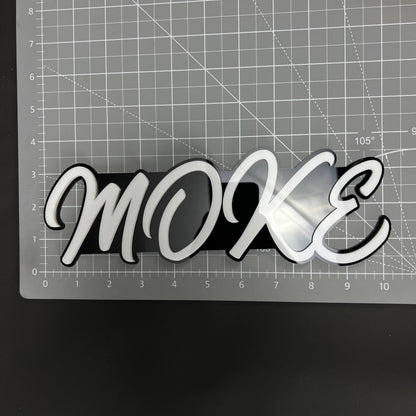 1PC MOKE 3D Acrylic Badge - Car Truck Emblem Fender Tailgate Trunk Sticker