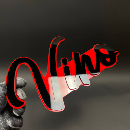 1PC Vino 3D Acrylic Badge - Car Truck Emblem Fender Tailgate Trunk Sticker