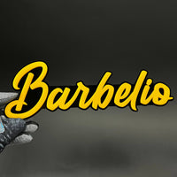 1PC Barbelio 3D Acrylic Badge - Car Truck Emblem Fender Tailgate Trunk Sticker
