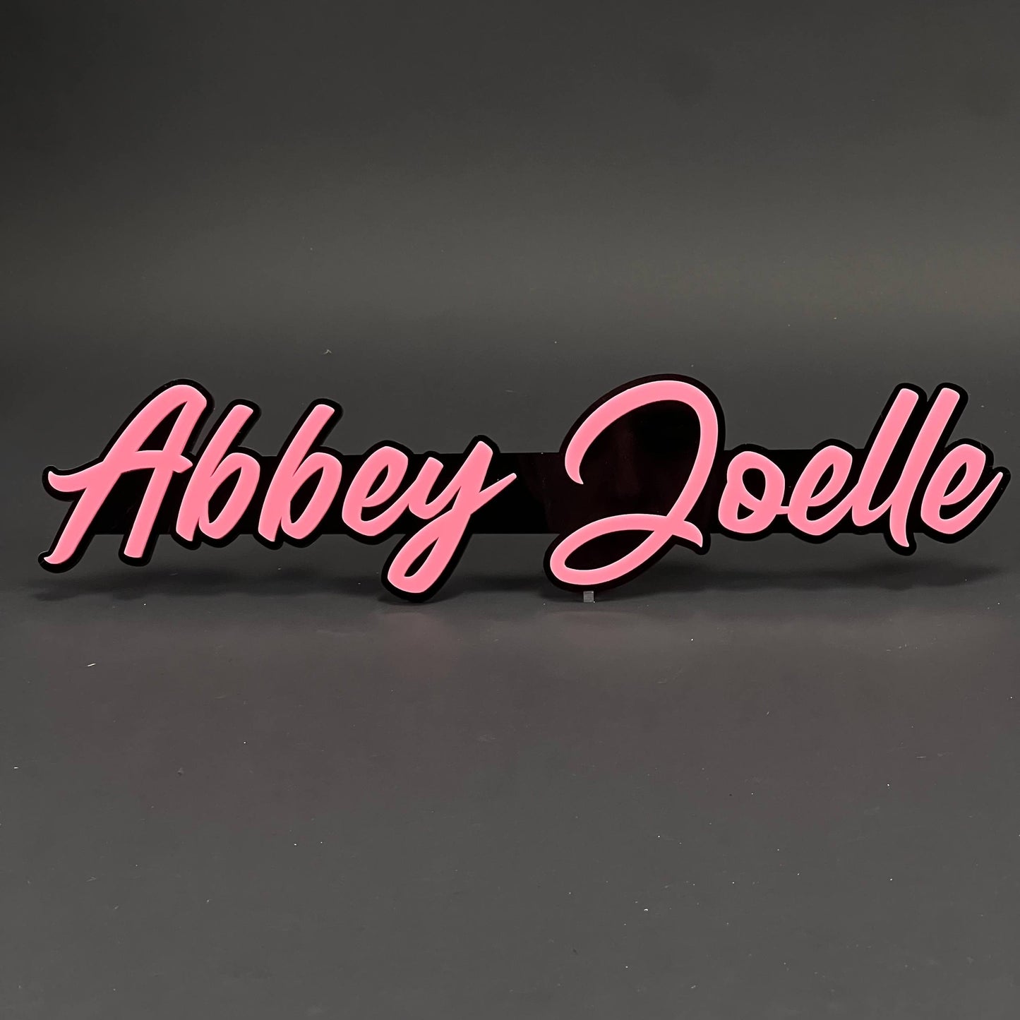 1PC Abbey Joelle 3D Acrylic Badge - Car Truck Emblem Fender Sticker