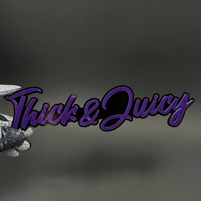 1PC Thick & Juicy 3D Acrylic Badge - Car Truck Emblem Fender Sticker