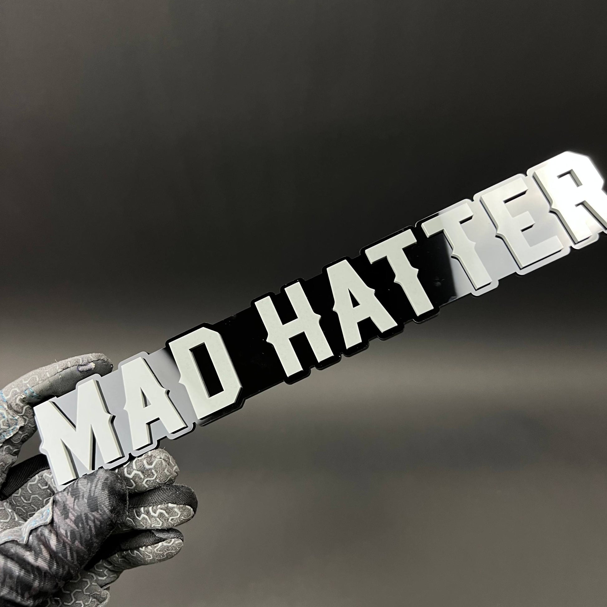 1PC MAD HATTER 3D Acrylic Badge - Car Truck Emblem Fender Tailgate Trunk Sticker