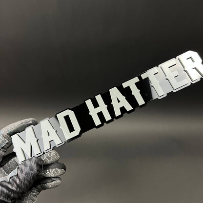 1PC MAD HATTER 3D Acrylic Badge - Car Truck Emblem Fender Tailgate Trunk Sticker
