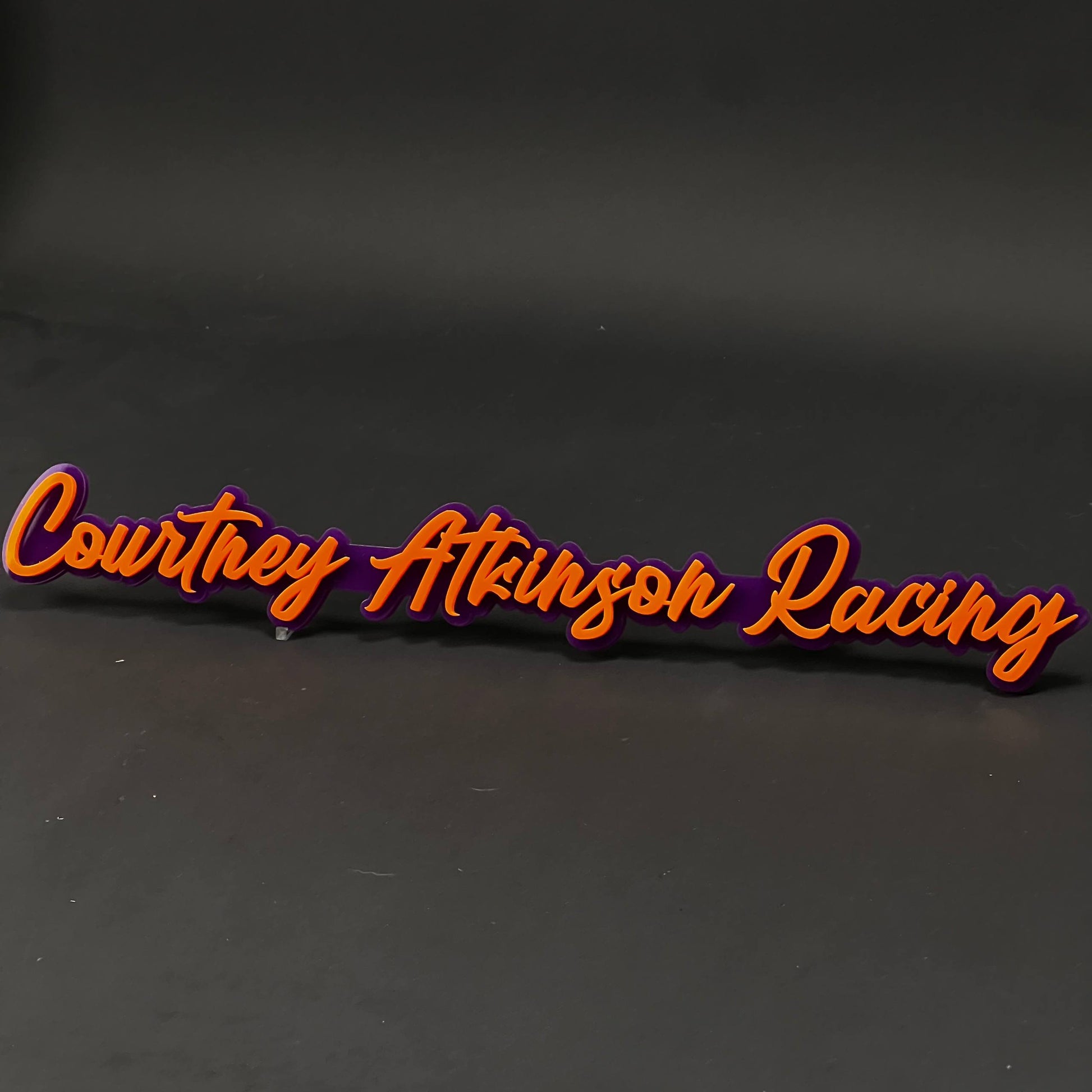 1PC Courtney Atkinson Racing 3D Acrylic Badge - Car Truck Emblem Fender Sticker