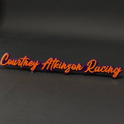 1PC Courtney Atkinson Racing 3D Acrylic Badge - Car Truck Emblem Fender Sticker