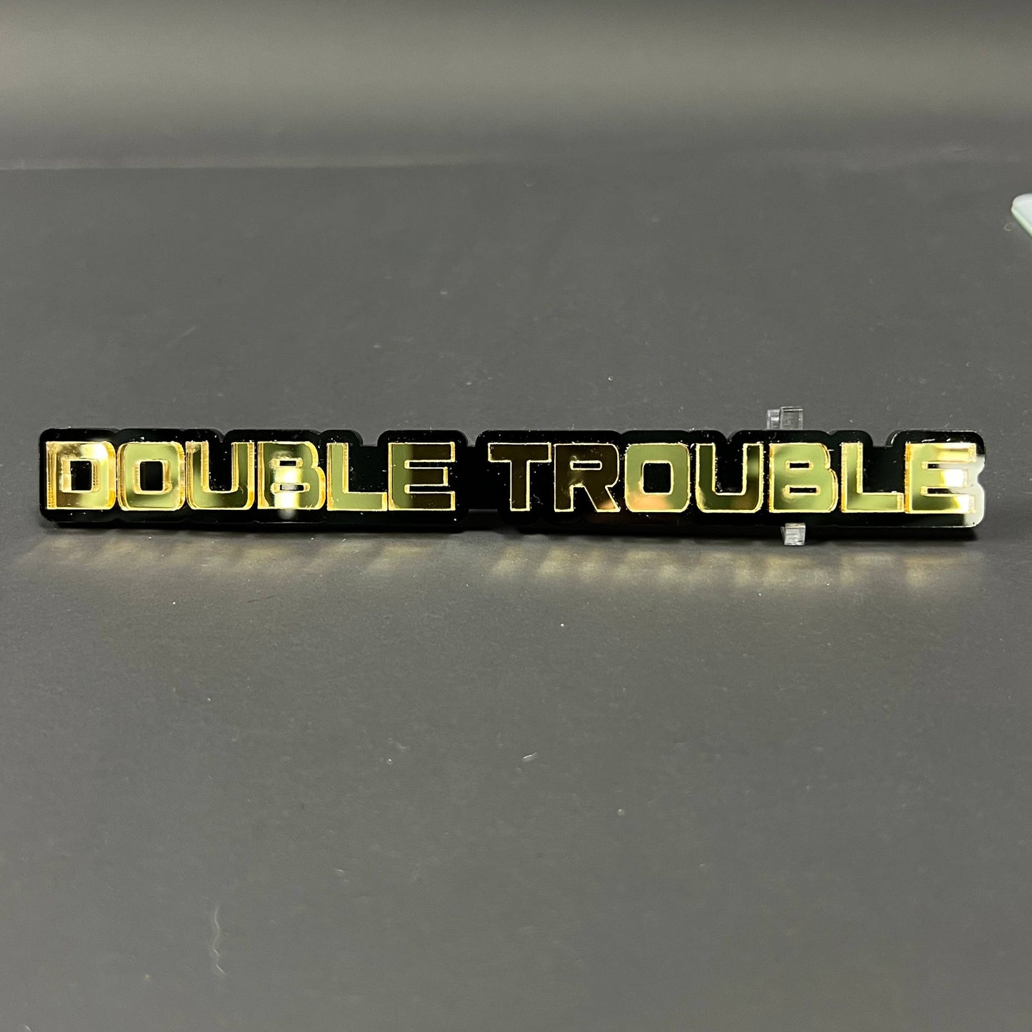 1PC DOUBLE TROUBLE 3D Acrylic Badge - Car Truck Emblem Fender Sticker