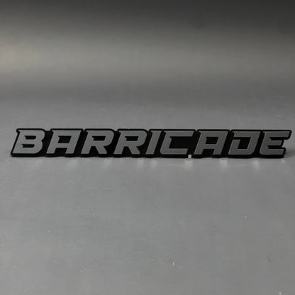 1PC BARRICADE 3D Acrylic Badge - Car Truck Emblem Fender Tailgate Trunk Sticker