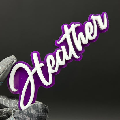 1PC Heather 3D Acrylic Badge - Car Truck Emblem Fender Tailgate Trunk Sticker