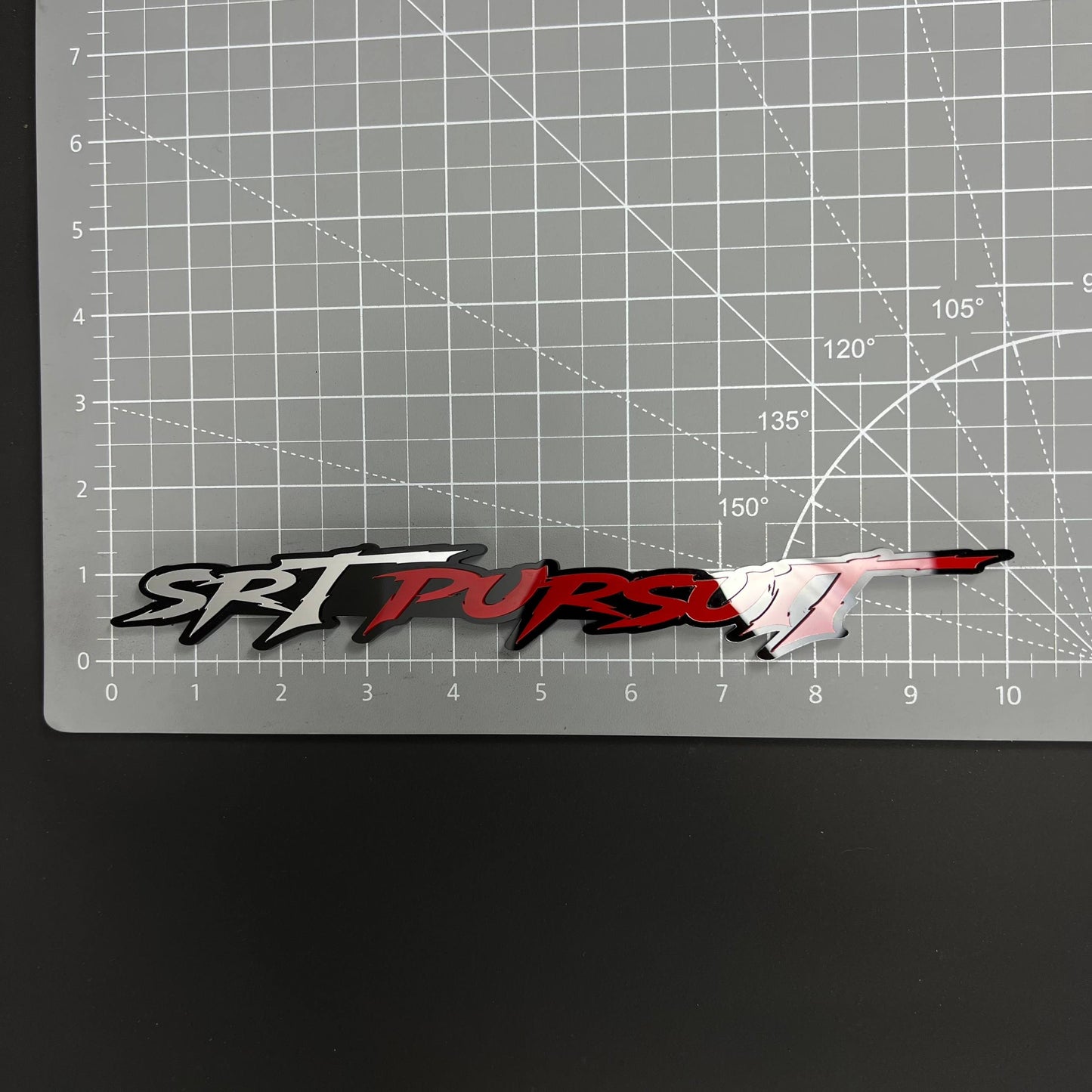 1PC SRT PURSUIT 3D Acrylic Badge - Car Truck Emblem Fender Sticker