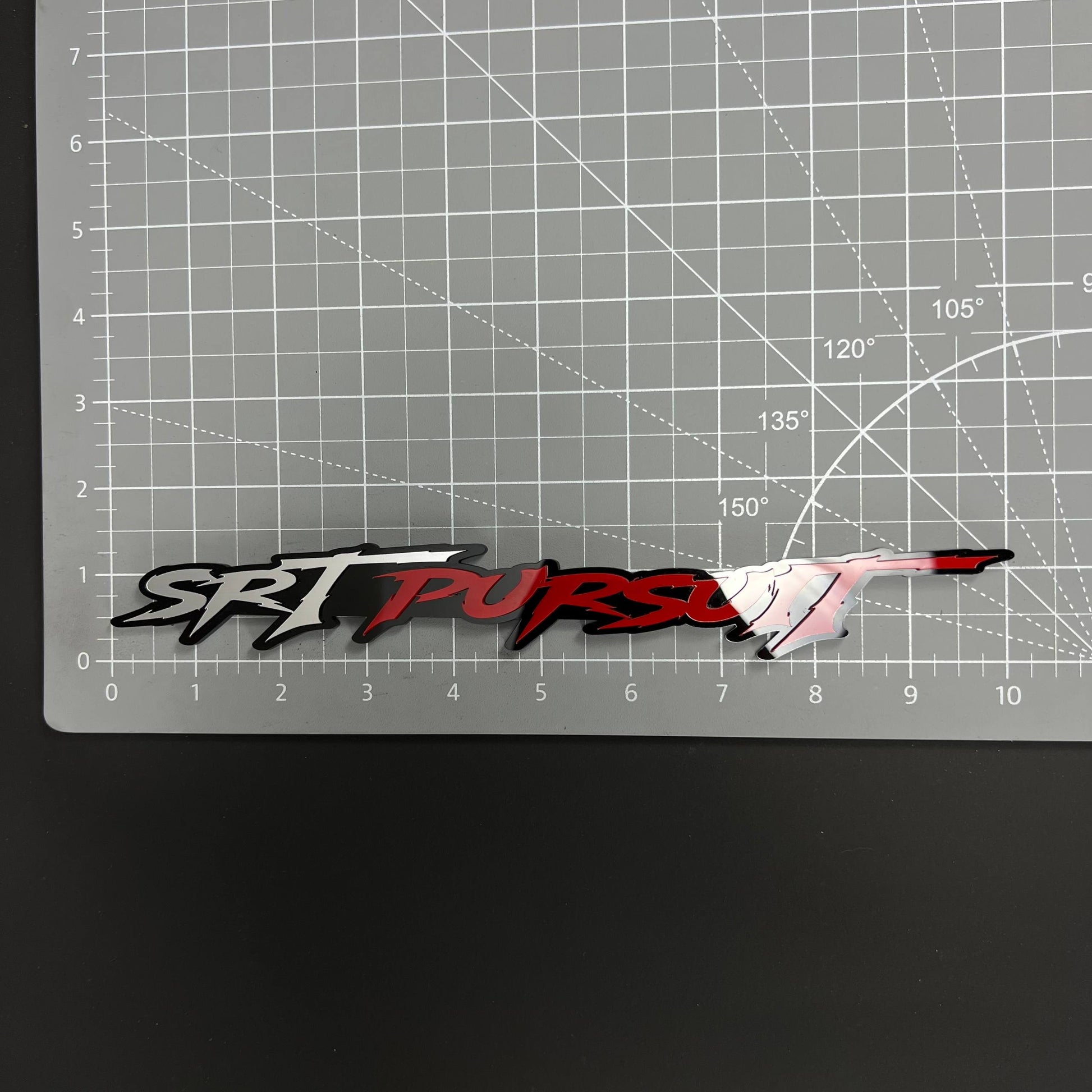 1PC SRT PURSUIT 3D Acrylic Badge - Car Truck Emblem Fender Sticker