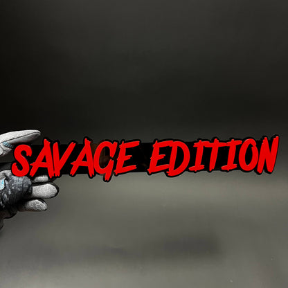 1PC SAVAGE EDITION 3D Acrylic Badge - Car Truck Emblem Fender Sticker